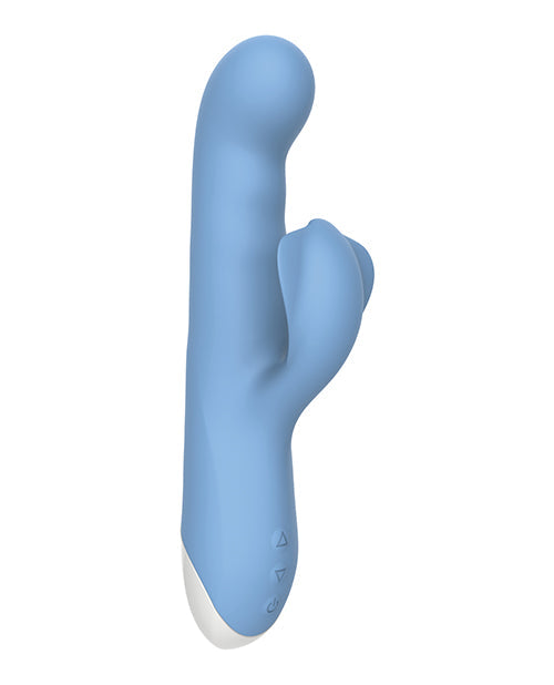 Evolved Thump Thrusting Vibrator | Rechargeable Dual Stim Blue G Spot Vibrator | Best Vibrator for Women