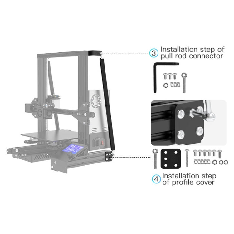 Creality Ender-3 / 3Pro Tie Rod Fixed Support Frame 3D Printer Structure Bracket