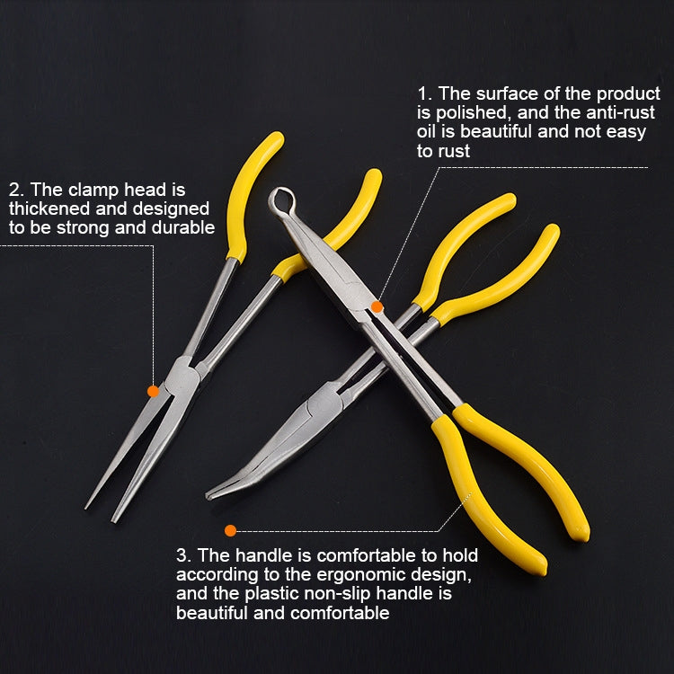 11 Inch Multi-function 90 Degree Bending Needle-nosed Pliers Hand Tool, 90 Degree Bending