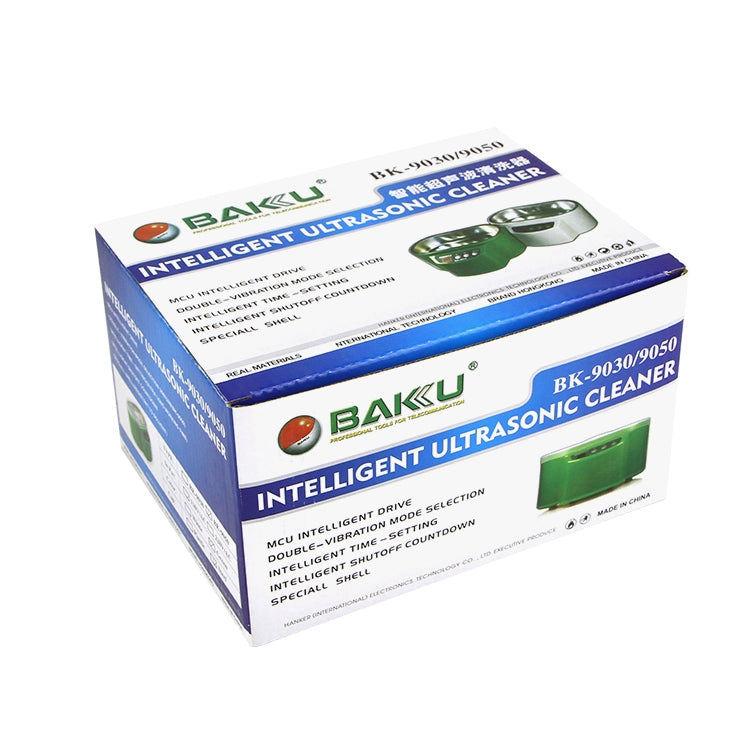 BAKU BK-9050 30W / 50W Adjustable 0.6L LCD Display Ultrasonic Cleaner, AC 220V, BK-9050 30W / 50W 0.6L 220V Green, BK-9050 30W / 50W 0.6L 220V White