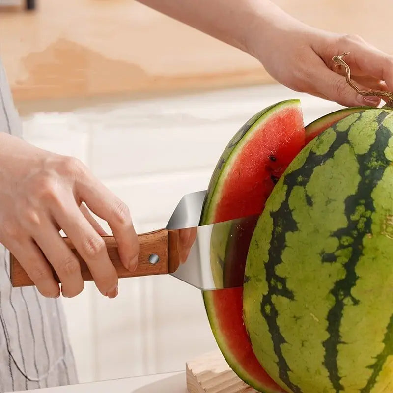 New Watermelon Splitter Watermelon Cutting Artifact 430 Stainless Steel Cutting Piece Splitter Household Melon Triangle Cutting
