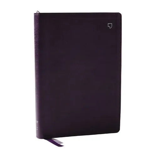 Net Bible, Large Print Thinline with Cross References, Purple Leathersoft, Comfort Print (Thumb Indexed)