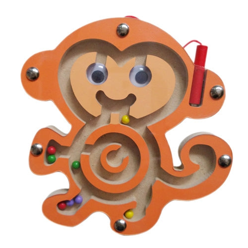 Children Puzzle Toy Wooden Magnetic Small Size Animal Maze, Frog, Duck, Fish, Owl, Ladybug, Tortoise, Monkey, Apple, New Small Fish, Starfish, New Apple, Snail