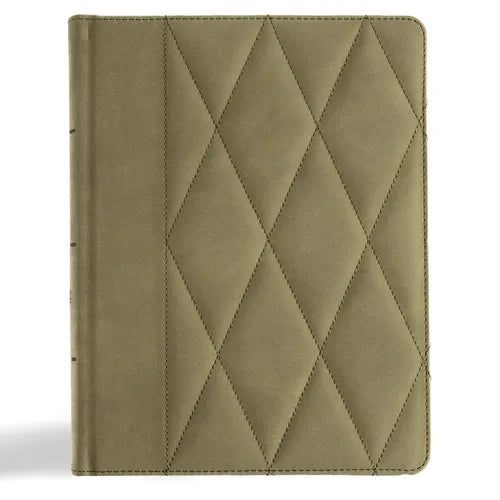 CSB Notetaking Bible, Large Print Edition, Sage Suedesoft Leathertouch Over Board