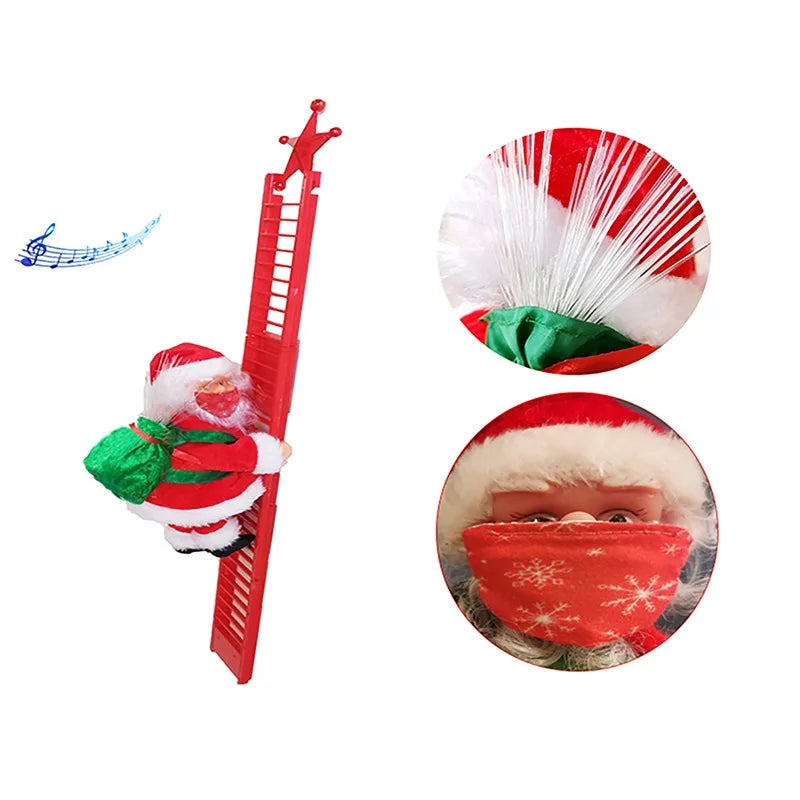 Marry Christmas Santa Claus Hanging Doll Window Navidad Christmas Tree Ornament Xmas Outdoor Door Wall Decoration New Year 2022