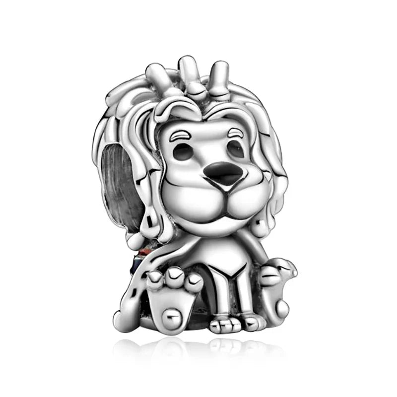 New Animal Footprint Musical Note Safety Chain Crown Boy Pendant Fits Pandora Charm Bracelet DIY Women's Original Beading Gifts