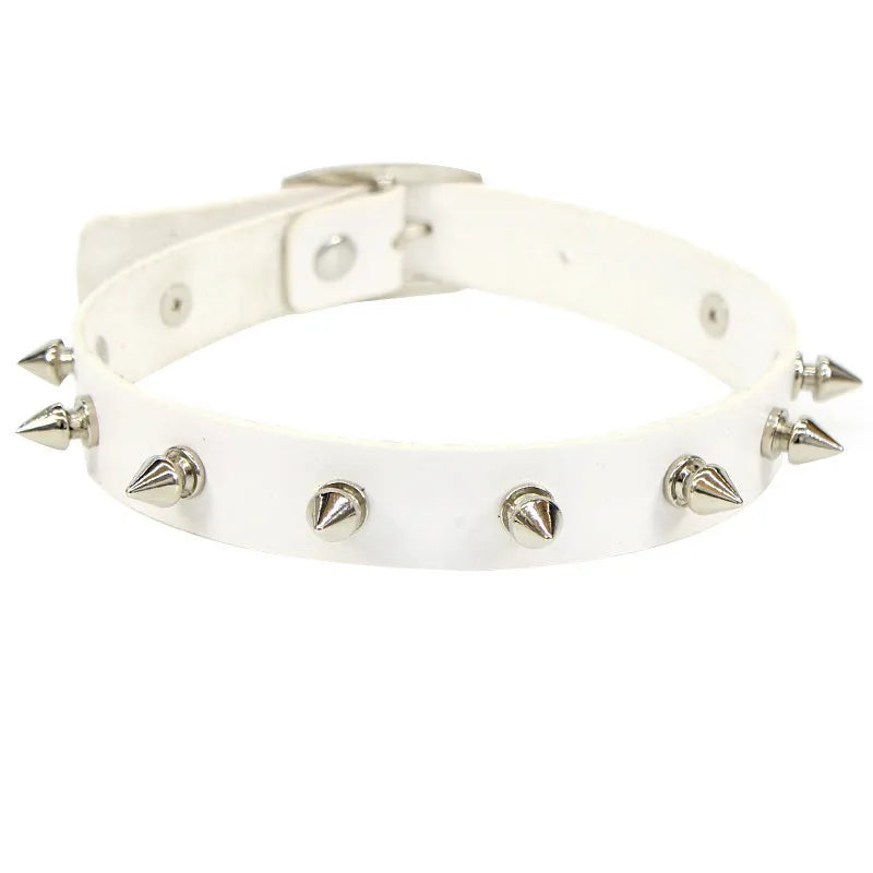 Red Long Spike Choker Punk Collar Women Men Rivets Studded Chocker Necklace 2021 Fashion Goth Jewelry Metal Gothic Accessories