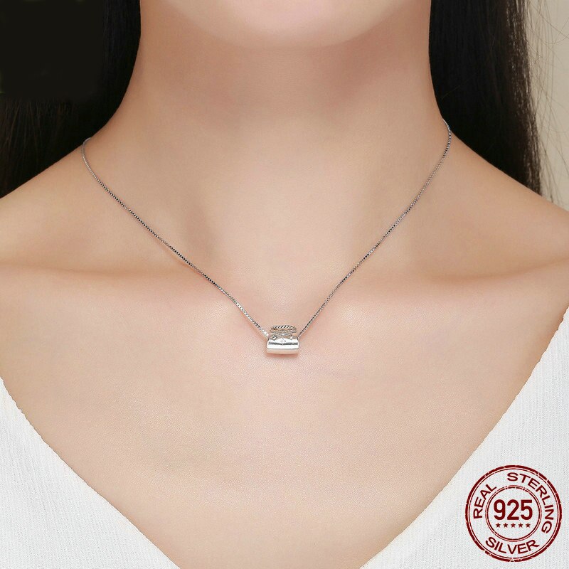 Hiyong 925 Sterling Silver Bracelet Small Bag Pendant Charm Bracelets &amp; Bangles For Women Silver Chain Pendant Bracelets Gifts