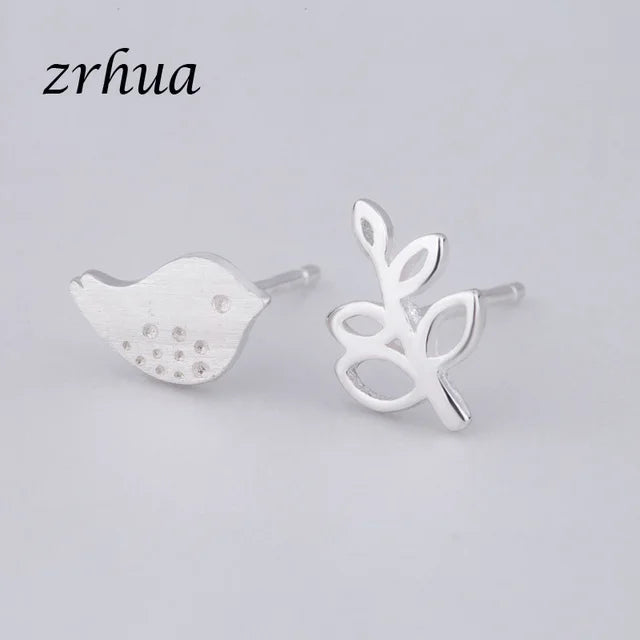 Newest 925 Sterling Silver Needle Women's Jewelry Cute Chic Stud Earrings for School Girls Kids Lady Birthday Gifts S925 Stamp