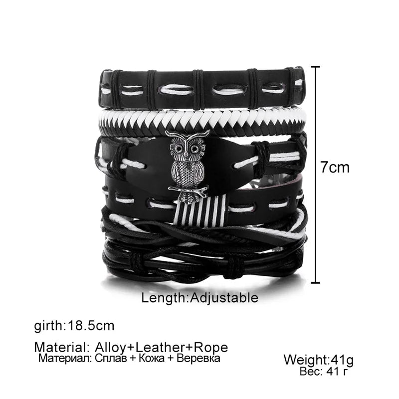 IFMIA Vintage Multi-layer Leather Bracelet Ladies Men's Bracelet Jewelry Bracelets Bangles New Style Party Gift Bohemian Gifts