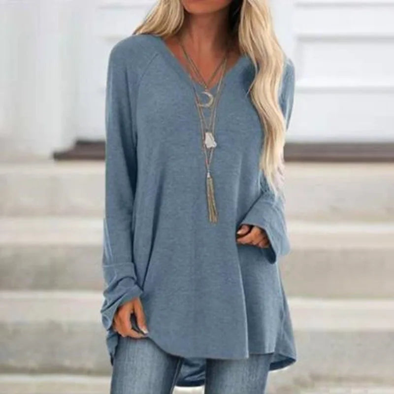 Female Clothes New Spring Autumn S-8XL Oversized T-shirt Solid Long Sleeve Loose Cotton Casual Harajuku Tunic Tees Top Women's