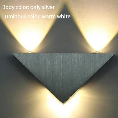 Modern Led Wall Lamp 3W Aluminum Body Triangle Wall Light For Bedroom Home Lighting Luminaire Bathroom Light Fixture Wall Sconce