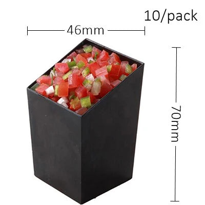 10 Pieces x Home Party Wedding Disposable Plastic Tableware Supplies, 75*62mm/100ml Mini Twisted Dessert Cup