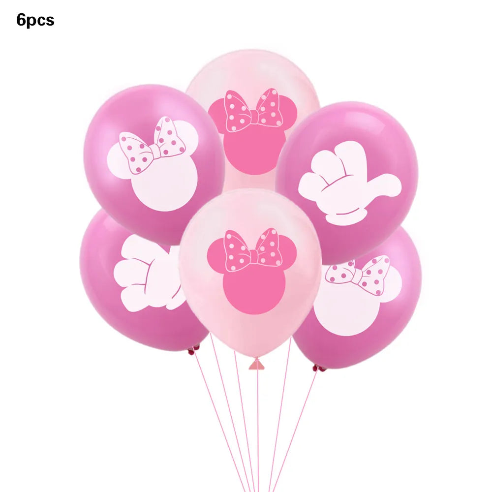 Disney Minnie Mouse 1st birthday decor baby girl favor Party decor for baby girl diy birthday balloon decor baby shower gifts