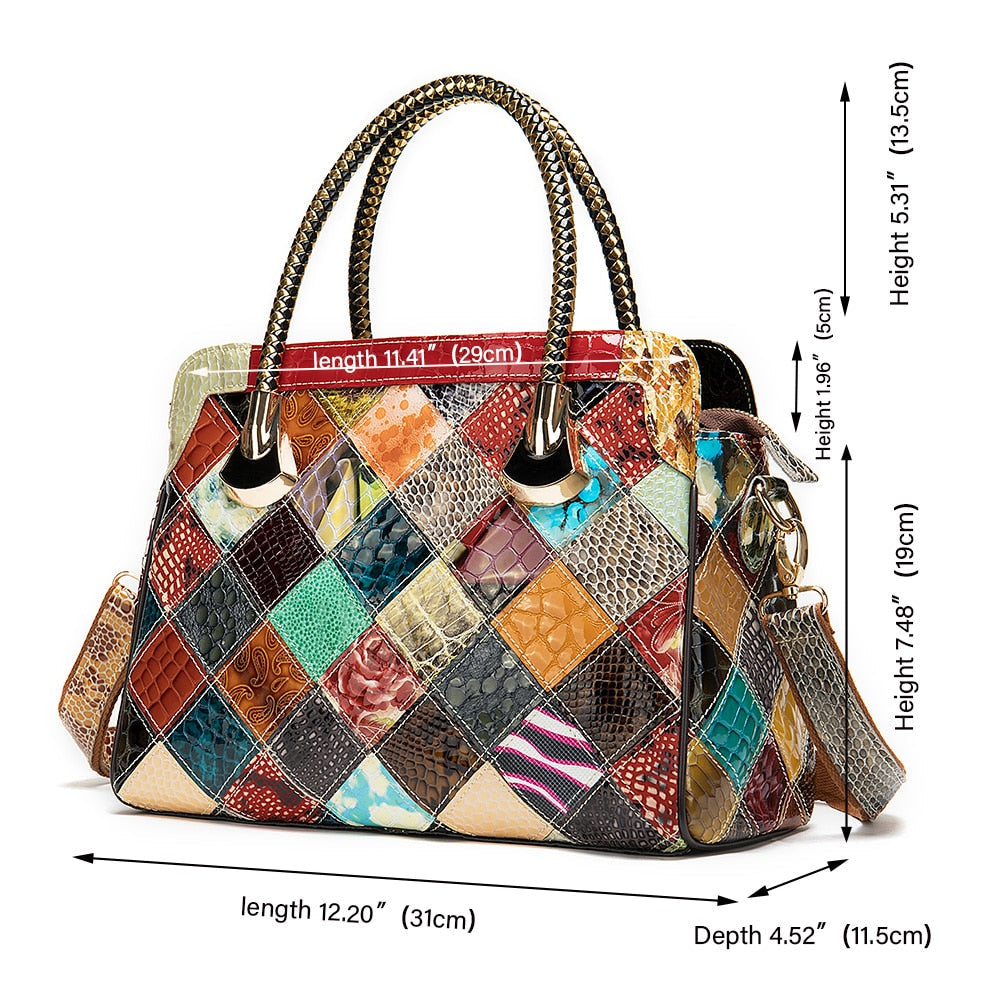 WESTAL Women's Leather Handbags Shoulder Bags for Women Bag Genuine Leather Bolsa Feminina Designer Hand Bags Boho Bag Totes 496