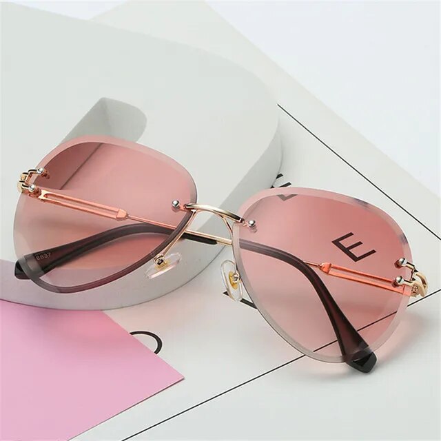 Mirror Sunglasses For Women 2021 Retro Glasses Women's Sunglasses Metal Points Polit Sun Glasses Lunettes femme oculos UV400