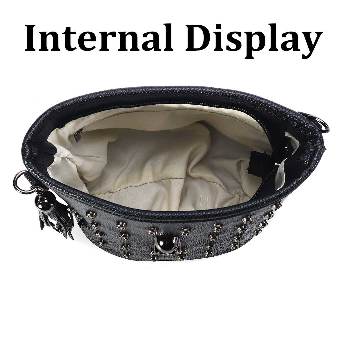 Fashion Women Skull PU Leather Handbag Tassel Messenger Shoulder Shopping Bag Cosmetic Organizer Holiday Gift Punk Tote Bags EU