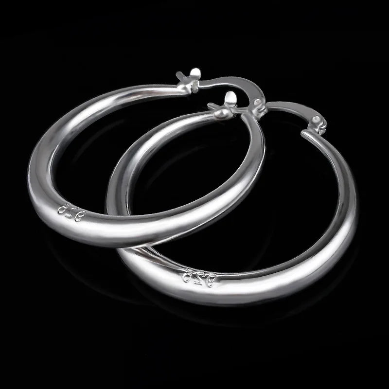 Wholesale Fashion Jewelry 925 Sterling Silver Earrings Smooth Round Earrings, Women'S Jewelry Gifts