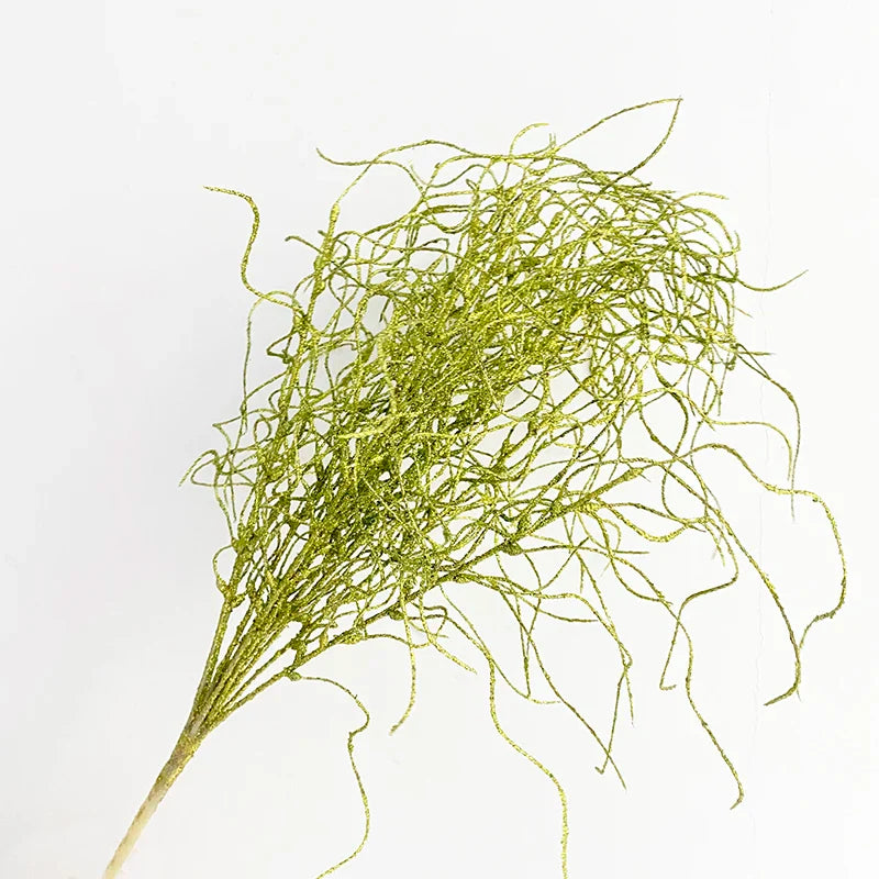 46CM Long Artificial  Plant Simulation Gilded Grass Christmas Ornaments  Glitter  Bling  Artificial Flowers for Home Decoration