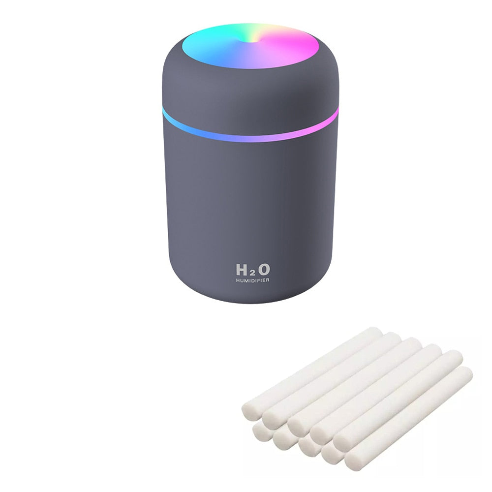 Portable 300ml Humidifier USB Ultrasonic Dazzle Cup Aroma Diffuser Cool Mist Maker Air Humidifier Purifier with Romantic Light