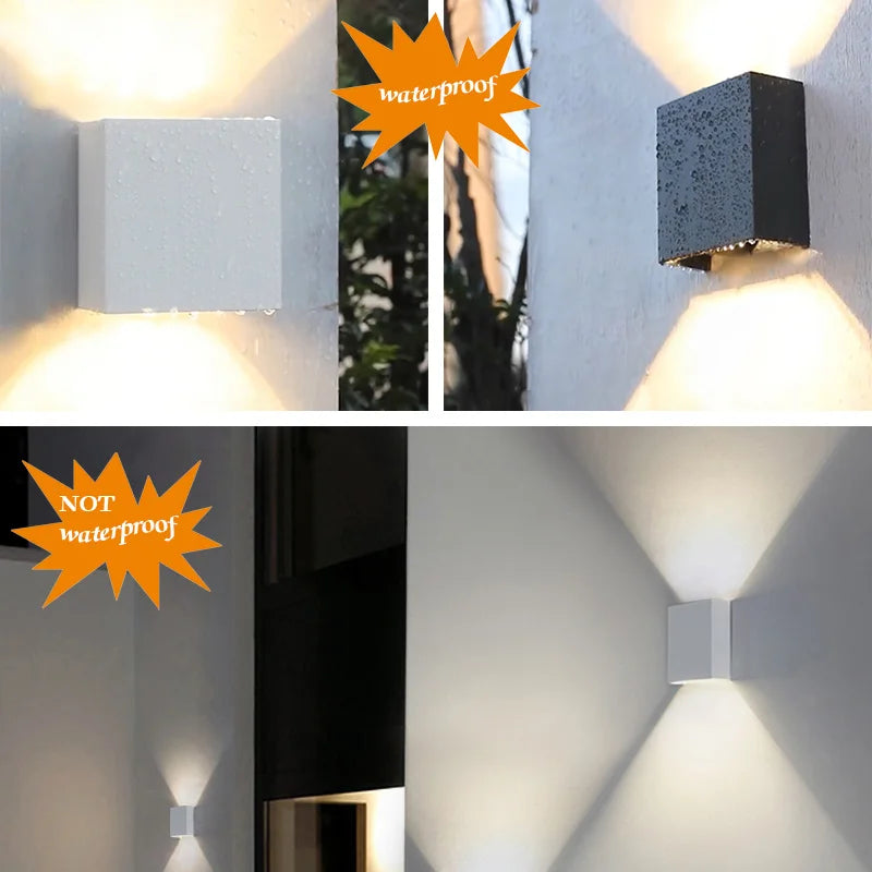 wall light lamps outdoor lighting 6W lampada LED Aluminium rail project Square LED lamp bedside lights bedroom wall decor arts