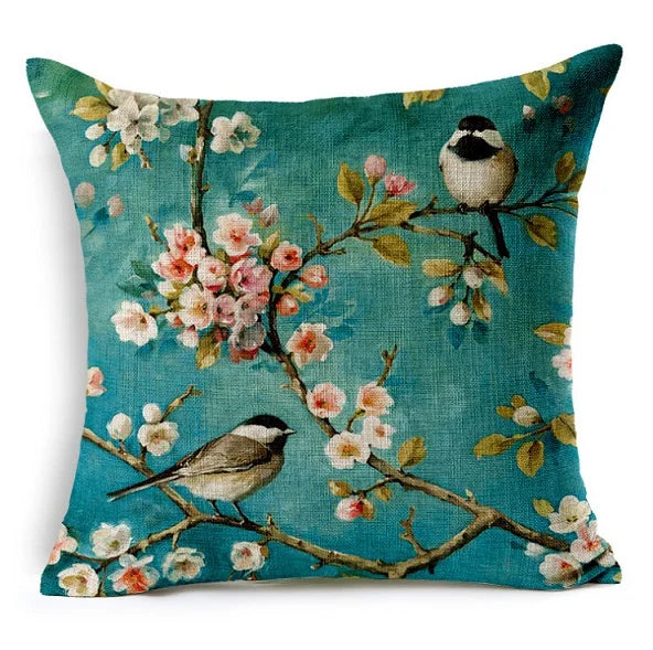 birds cushion Home Car decorative pillows butterfly almofada /coussin / linen Cojines decoration pillowcase CH5D04