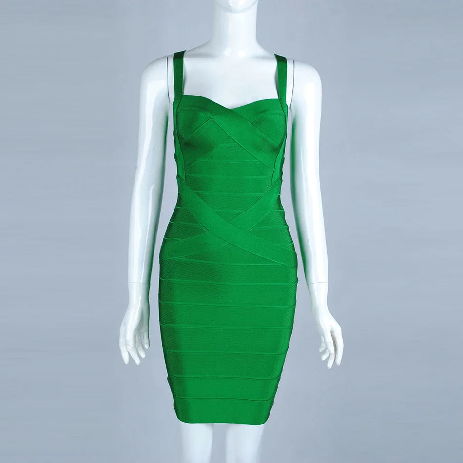Club Ready Sleeveless Spaghetti Belt Stretching Fitness Club Mini Dress