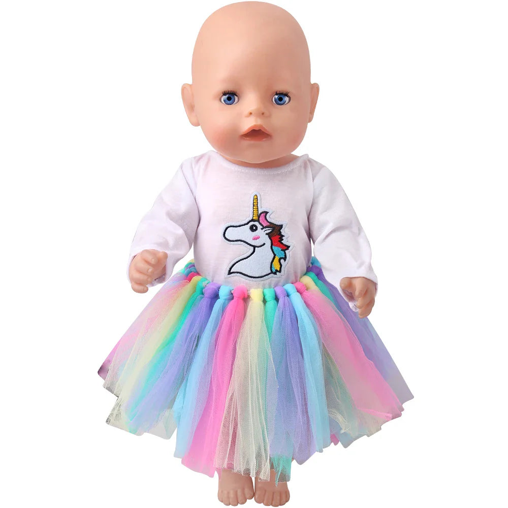 43 Cm Boy American Dolls Uniforms Unicorn Queen Born Baby Toys 18 Inch Doll Gift f41
