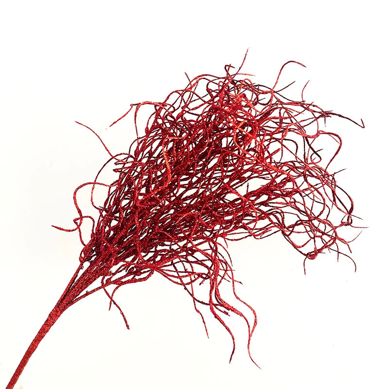 46CM Long Artificial  Plant Simulation Gilded Grass Christmas Ornaments  Glitter  Bling  Artificial Flowers for Home Decoration