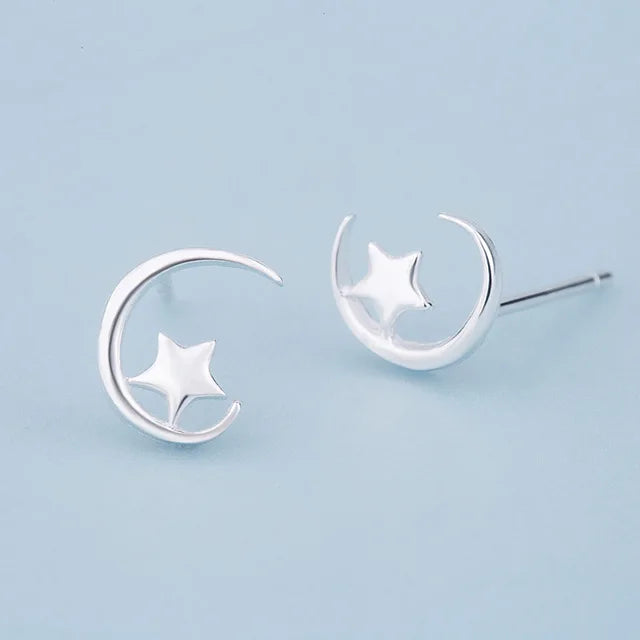 Newest 925 Sterling Silver Needle Women's Jewelry Cute Chic Stud Earrings for School Girls Kids Lady Birthday Gifts S925 Stamp