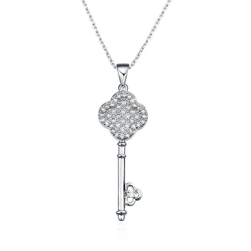 Juya 18K Real Gold Plated Micro Pave Zircon Butterfly Horse Bees Cat Leopard Pendant Necklace For Women Birthday Christmas Gift