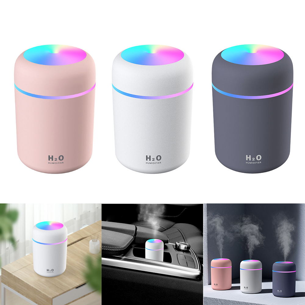Portable 300ml Humidifier USB Ultrasonic Dazzle Cup Aroma Diffuser Cool Mist Maker Air Humidifier Purifier with Romantic Light