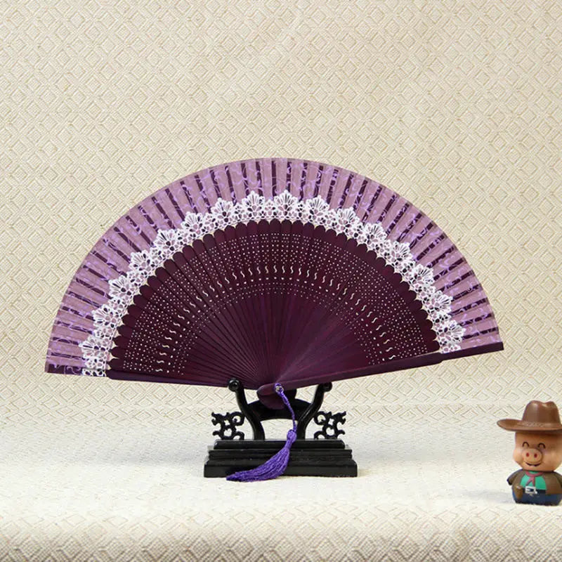 31 Styles Folding Fan Black Japeneses Ladies Silk Hand Fans High Quality Bamboo Crafts Wedding Dance Home Decor Ornament