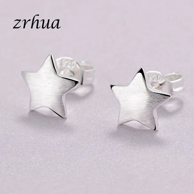 Newest 925 Sterling Silver Needle Women's Jewelry Cute Chic Stud Earrings for School Girls Kids Lady Birthday Gifts S925 Stamp