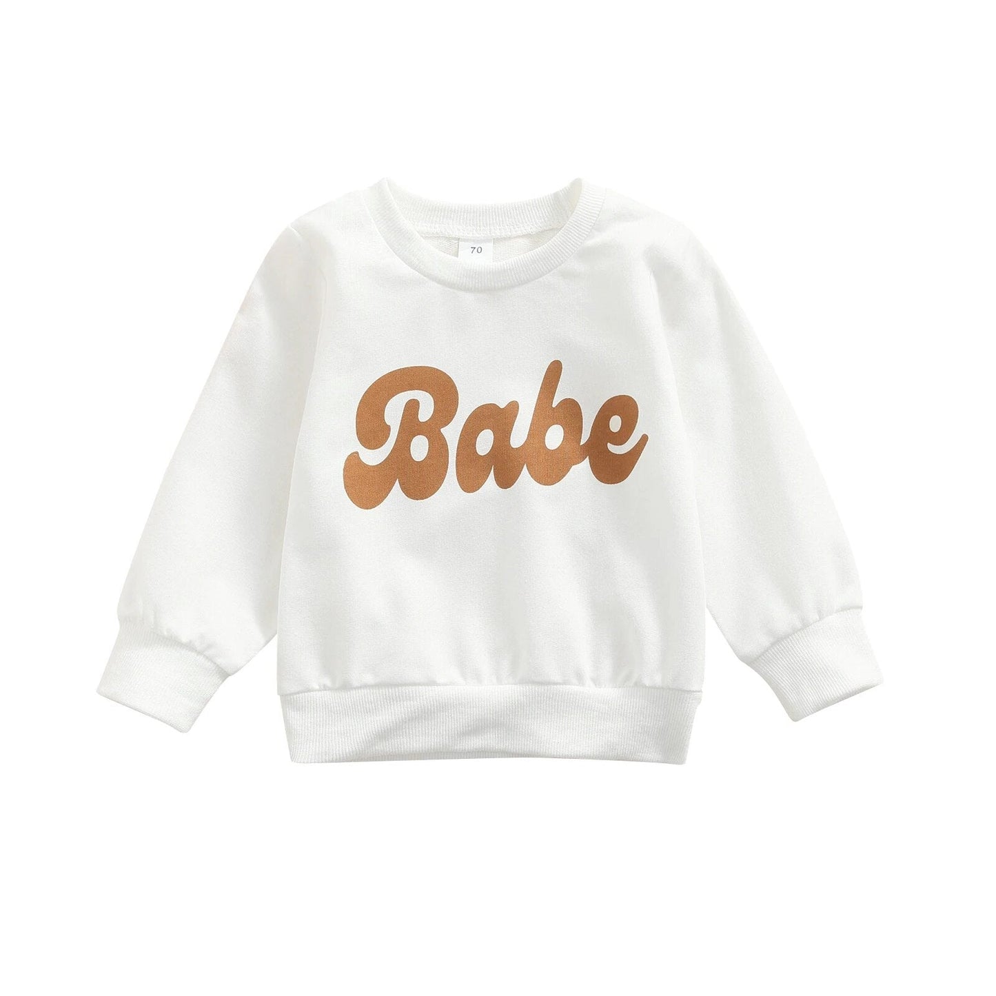 FOCUSNORM 4 Colors Lovely Baby Girls Boys Sweatshirt Tops Outfits 0-3Y Letter Printed Long Sleeve Pullover Outwear