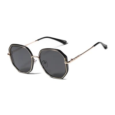 Ralferty Oversized Polygon Women's Sunglasses 2021 New Fashion Vintage Big Sunglases Anti UV okulary przeciwsloneczne damskie