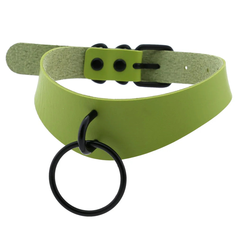 Halloween Cosplay Goth Green Choker Collar Necklaces For Women Emo Punk Balck Spike Geometry Pendant Necklace Y2K Jewelry Gifts