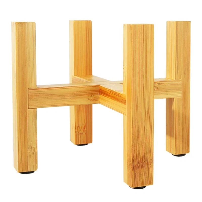 Four-legged Wood Flower Pot Holder Plant and Succulent Flower Pot Base Display Stand Home Garden Patio Decoration Shelf Drop Hip