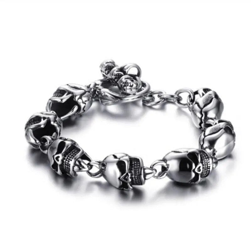 Vintage Skull Beaded Skull Bracelets Gothic Jewelry Accessories Gifts