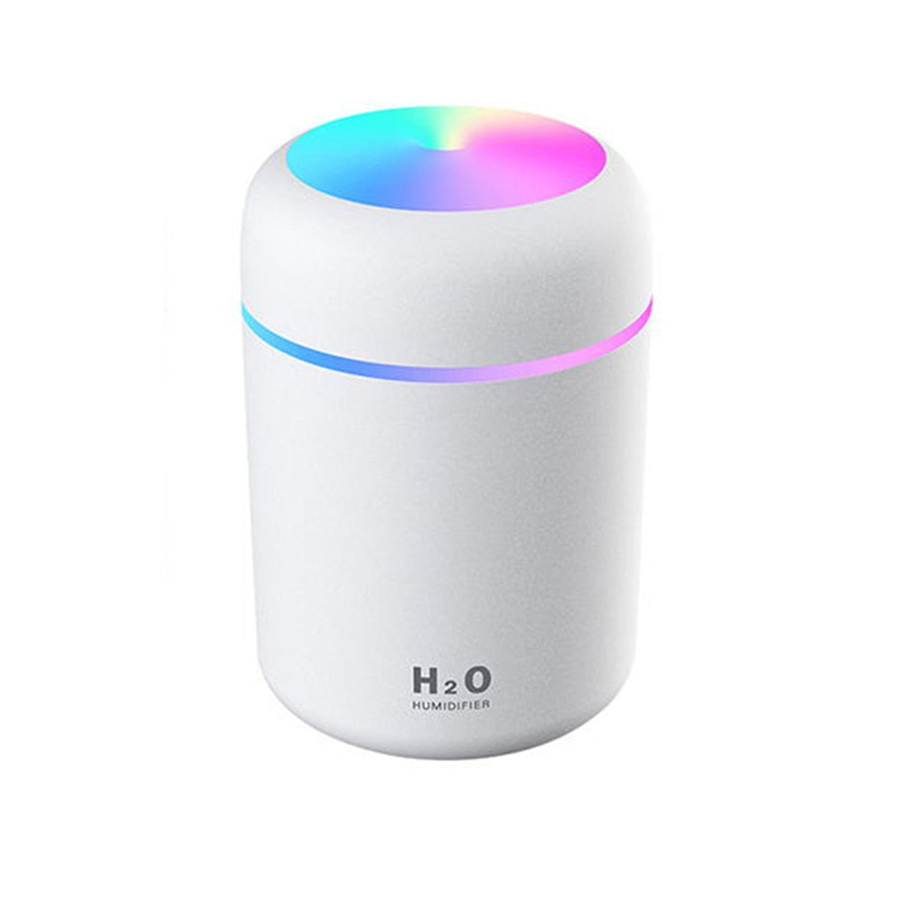 Portable 300ml Humidifier USB Ultrasonic Dazzle Cup Aroma Diffuser Cool Mist Maker Air Humidifier Purifier with Romantic Light