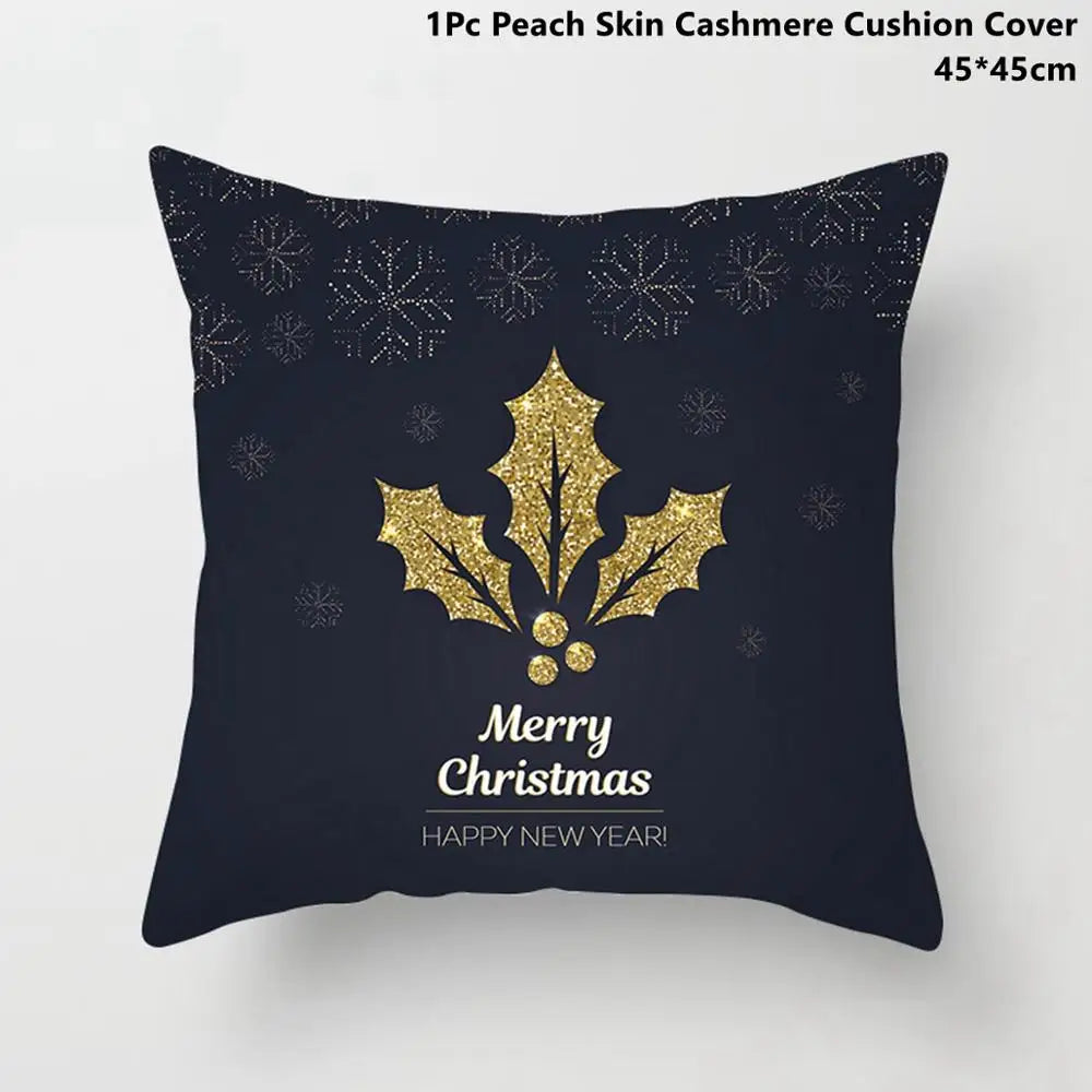 Taoup Gold Merry ChristmasTree Elk Garland Pillowcase Xmas Decor for Home Decor for Christmas Ornaments Xmas Noel New Year Gifts