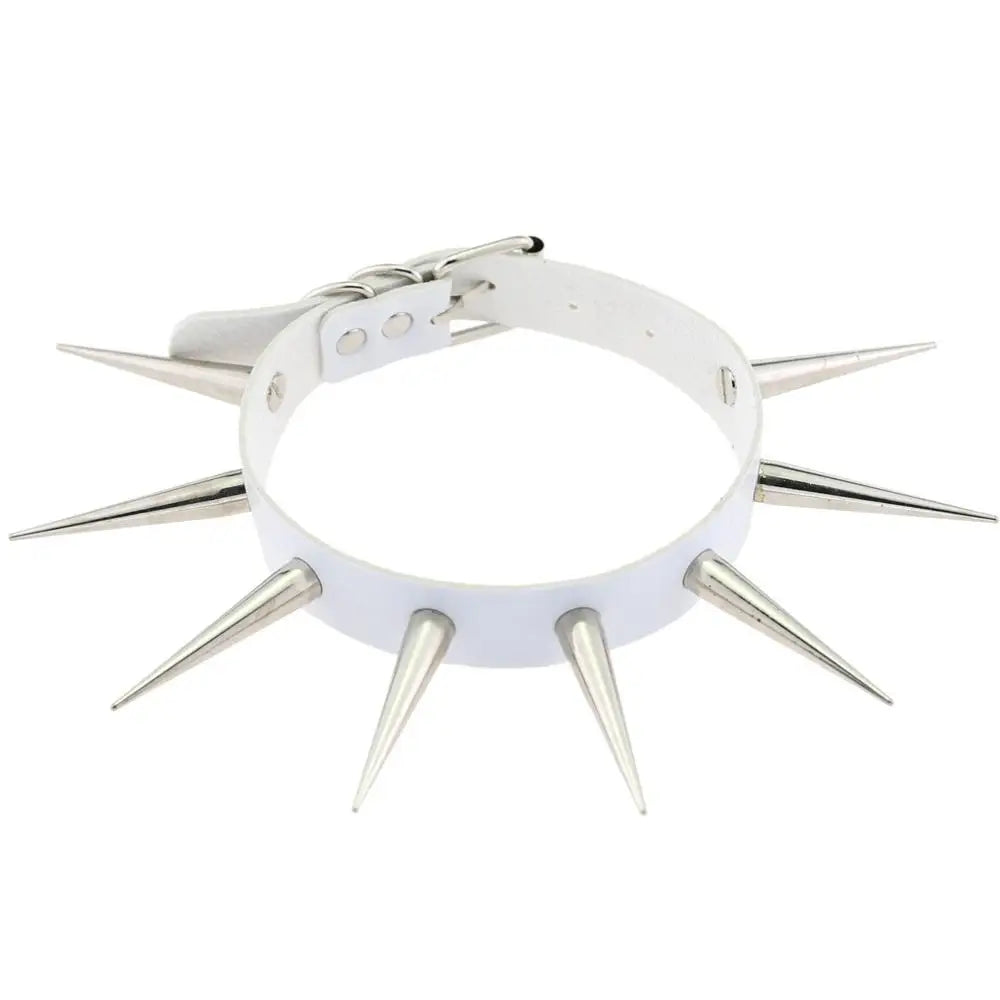 Big Long Spiked Choker Punk Collar Women Men Rivets Studded Chocker Chunky Necklace  Goth Jewelry Metal Gothic Emo  Accessories
