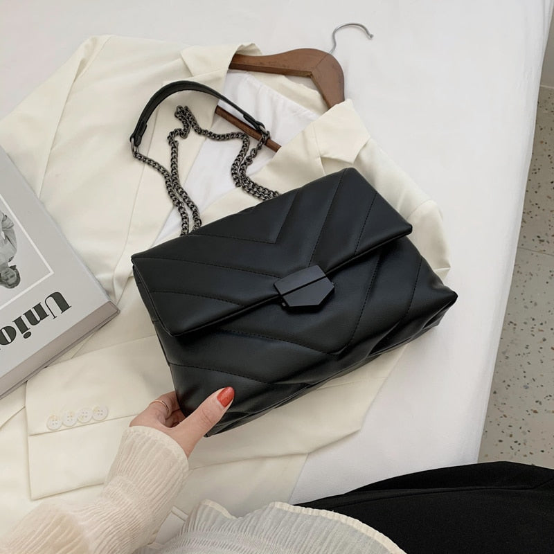 Embroidery Thread Small PU Leather Crossbody Bags For Women 2021 Trend Hand Bag Women's Branded Trending Shoulder Handbags