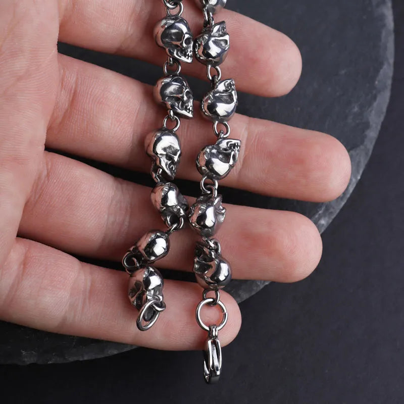 Vintage Skull Beaded Skull Bracelets Gothic Jewelry Accessories Gifts