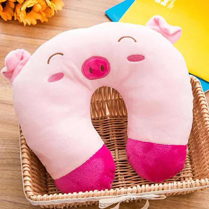 Baby Pillow Multi-Animals Design Plush Super Soft Kids Headrest   Neck Protector Travel Toys for 0-4 Years YYT101