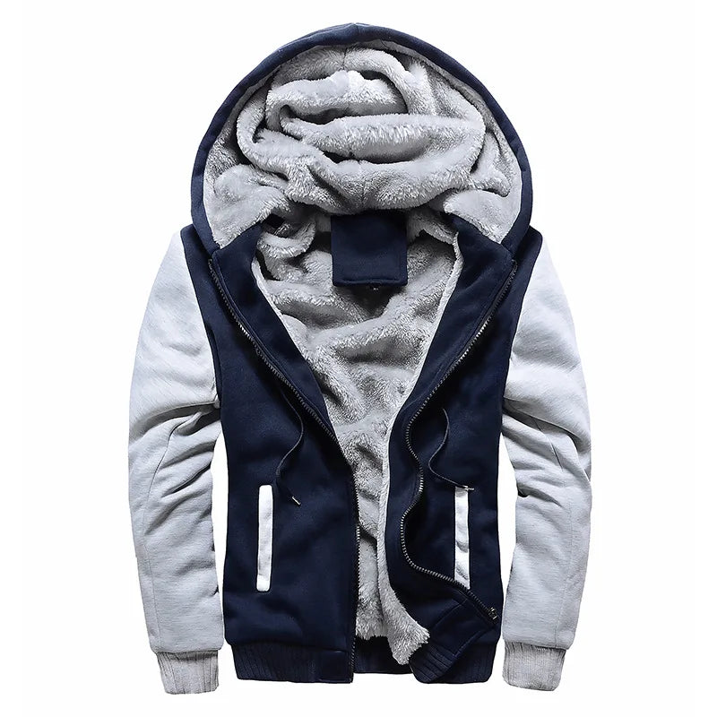 Men Jacket's Camouflage Thicken Winter Jackets for Men ,Fleece Long Sleeve Coat Casual Hoodies Streetwear.