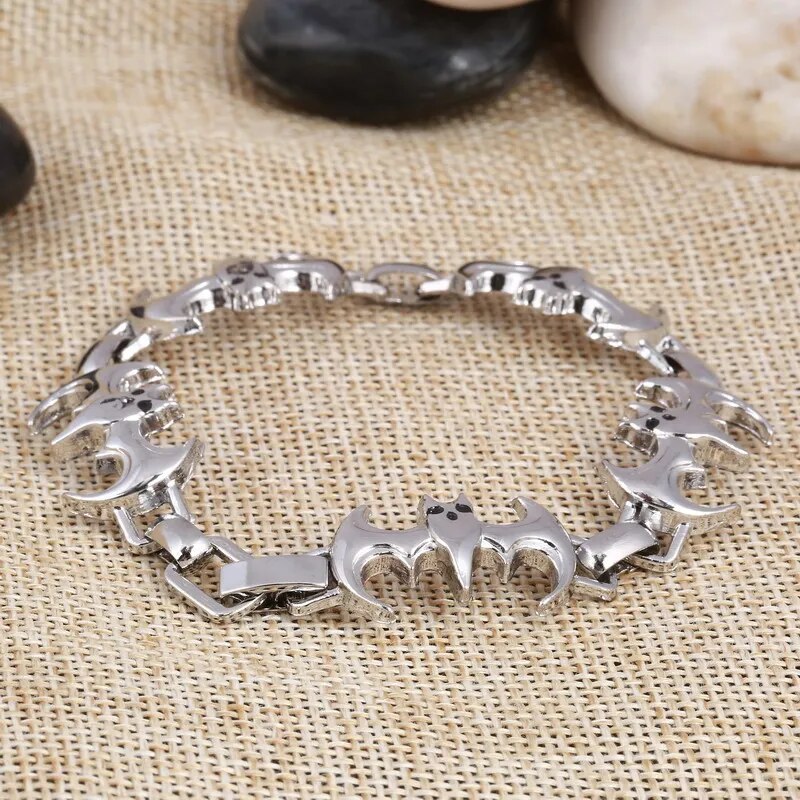 Black Fire Dragon Beads Bracelets Men Vintage Halloween Jewelry Alloy Metal Bracelets&Bangles Homme Drop Shipping