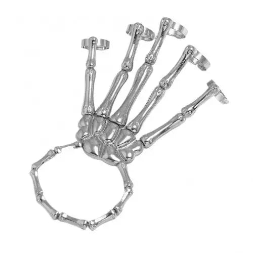 Halloween Bracelet For Women Gothic Punk Hand Skull Skeleton Elasticity Adjustable Bracelet Bangles Femme Party Accessories