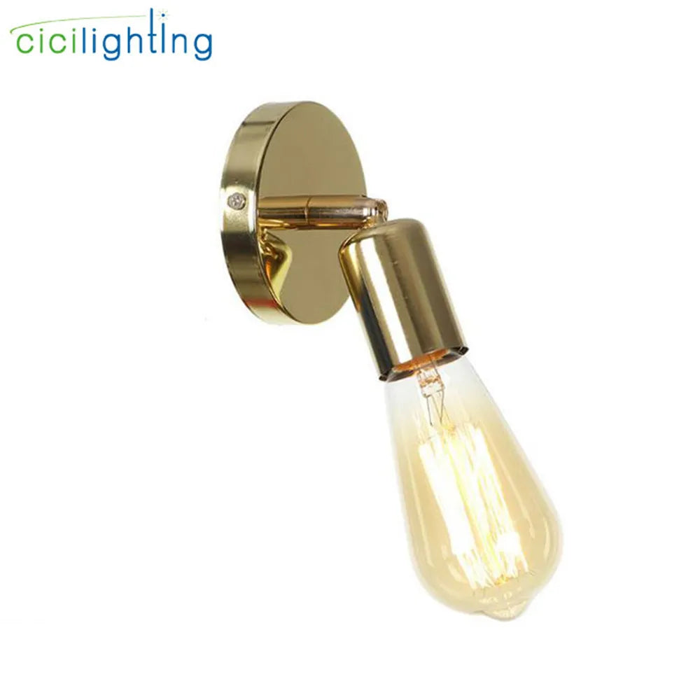 Mini American Europe Country Wall Lamps Lights Retro Vintage Edison Home Bronze Black Gold Wall Lantern Promotion cicilighting