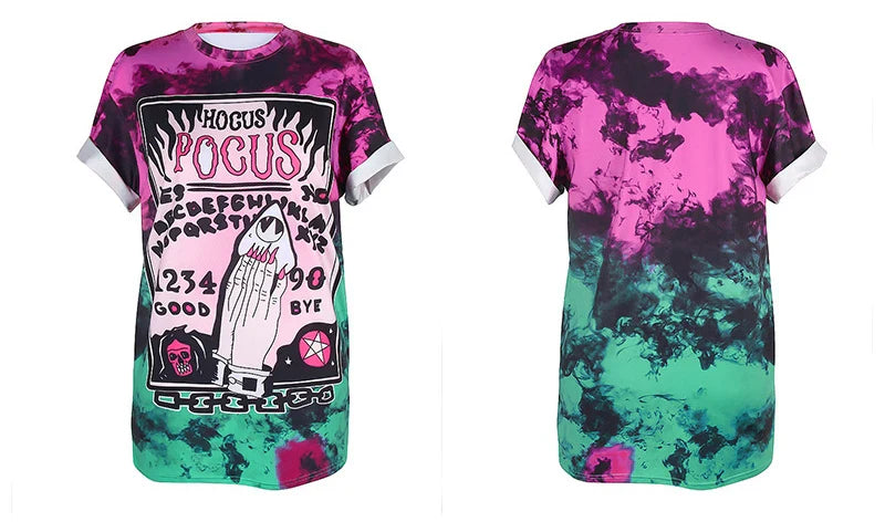 PLstar Cosmos 2019 Summer New Women T Shirt Fashion Punk Tops STAY WEIRD Printing Loose Short Sleeve Streetwear Hip Hop tshirt